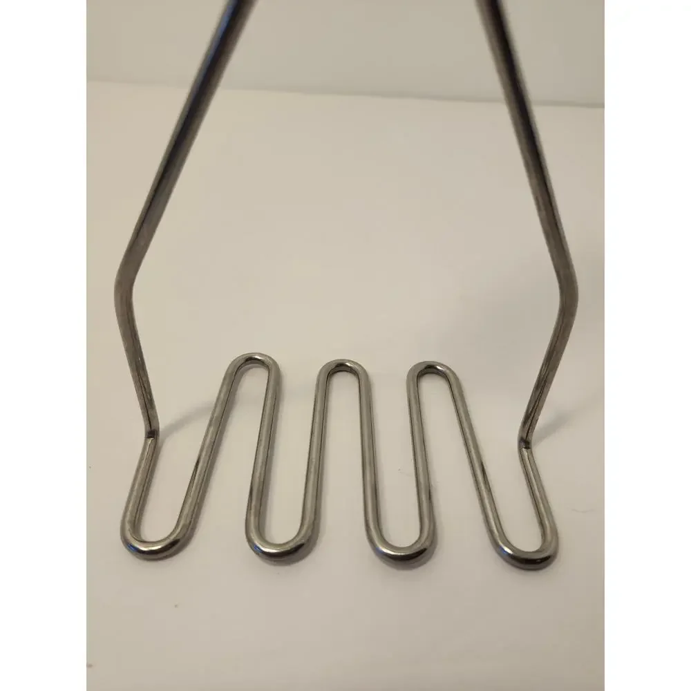 Martha Stewart Potato Masher Stainless Steel Black Silicone Handle Pre-Owned